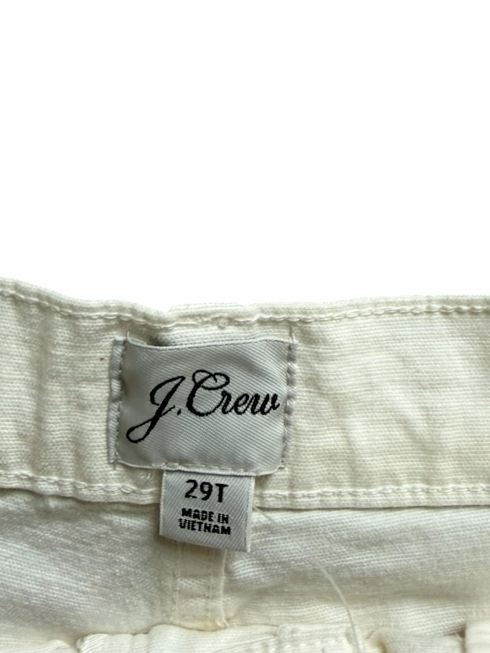 J. Crew Women’s Slim Wide Leg Twill Pant 29T Ecru High Waist Stretch NWT - Picture 2 of 8